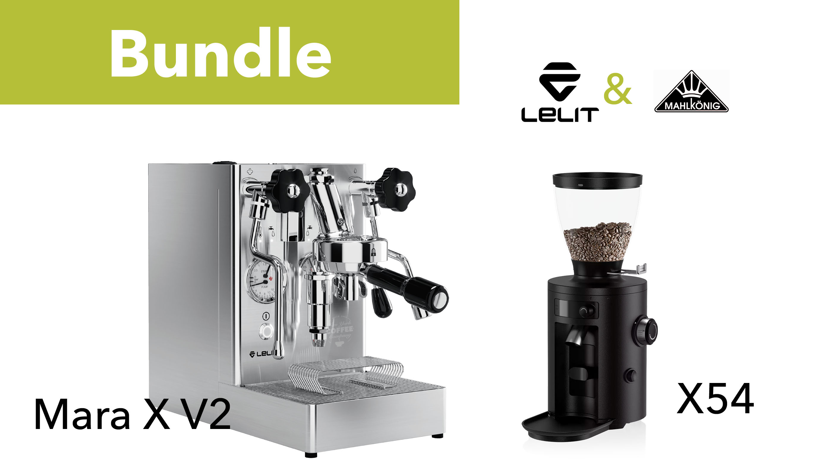 Lelit Mara PL62X V2 och Mahlkönig X54 black Bundle